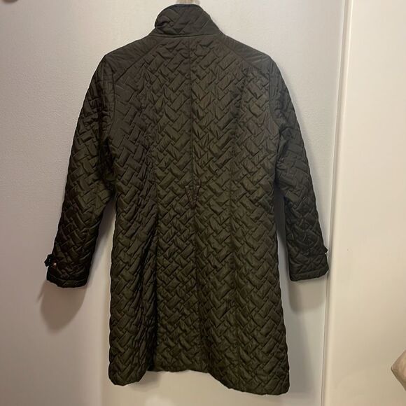 COLE Haan Signature quilted dark green woman’s long jacket - Picture 8 of 16